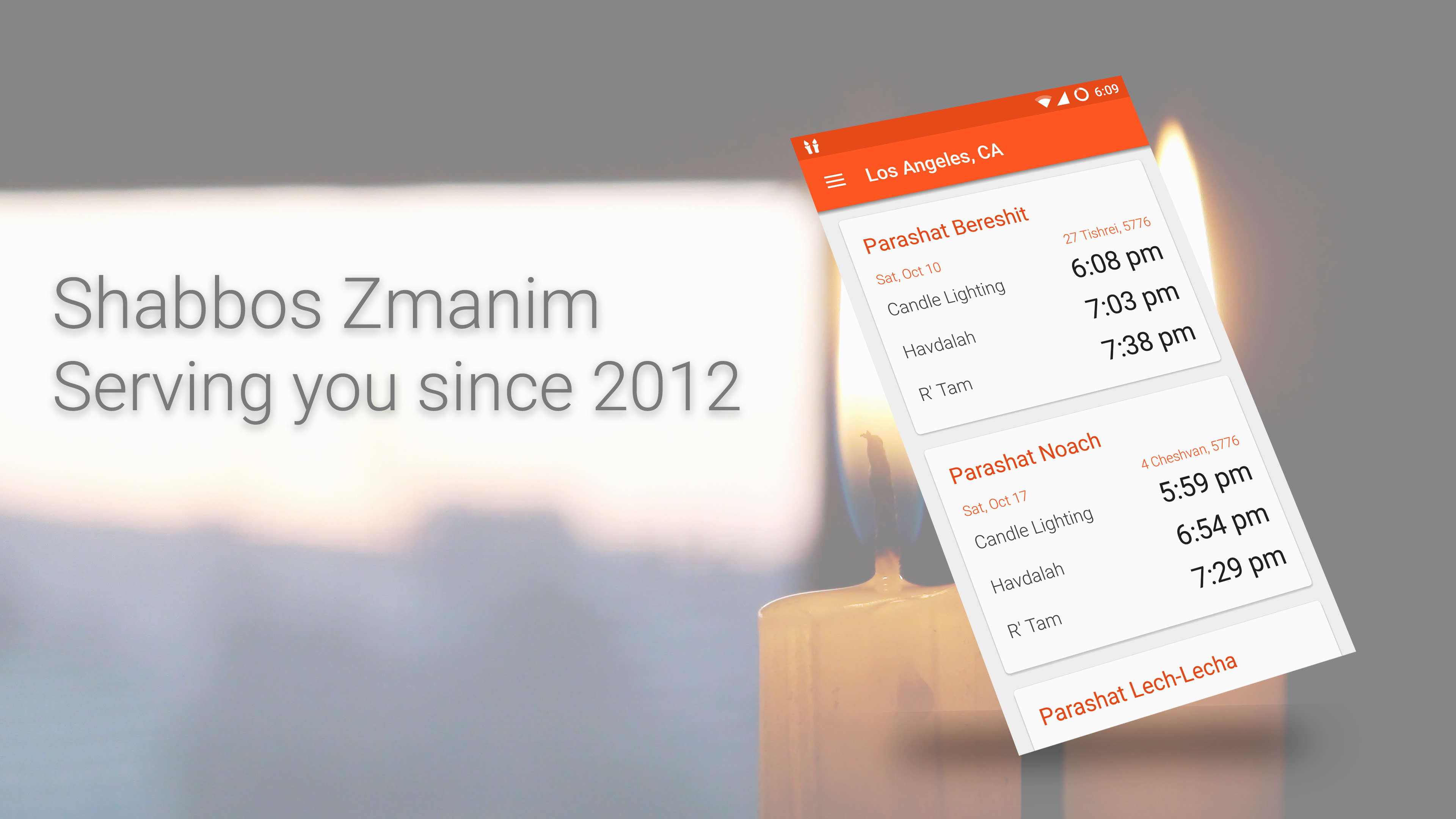 Shabbos Zmanim App